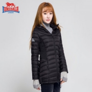龙狮戴尔（LONSDALE）  女士轻薄中长款羽绒服 YKK拉链 90%含绒 600蓬