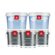 TIKKURILA 芬琳漆  北极雪超白内墙面漆9L*2+威玛底漆3L*3优惠套装