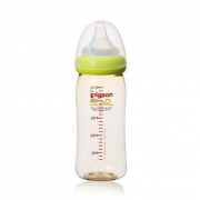 pigeon 贝亲 宽口径PPSU仿母乳实感奶瓶 240ml 配M号奶嘴