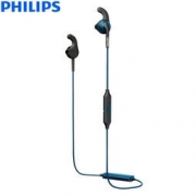 PHILIPS 飞利浦 SHQ6500 蓝牙运动耳机 蓝色