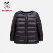 巴布豆 儿童纯色保暖羽绒服外套