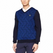 限S码，Lyle & Scott 苏格兰金鹰 findon FUTURE 男士V领羊毛格纹针织衫 Prime会员免费直邮含税
