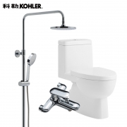 科勒（KOHLER）   K-19111T/19112T 瑞雅五级旋风连体座便器+K76536花洒套装