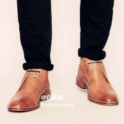 限US9码，Ted Baker 泰德·贝克 Torsdi 4 男士真皮休闲短靴 Prime会员免费直邮含税