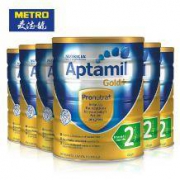 Aptamil 爱他美 金装婴幼儿配方奶粉2段 900g*6罐