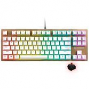 Rapoo 雷柏 V500RGB 87键背光游戏机械键盘 金色 茶轴