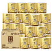 9日0点：清风卷纸 原木金装 4层160克24卷