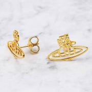 镇店之宝 Vivienne Westwood 西太后 Thin Line Orb经典系列平面土星线条耳钉