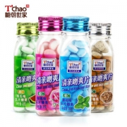 糖朝世家 清新口气含片 维C润喉糖 38g*4瓶