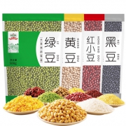 吉得利 五谷杂粮套餐 500g绿豆+500g黄豆+500g黑豆+500g红小豆