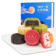 姚太太 桃山皮水果月饼 6枚入
