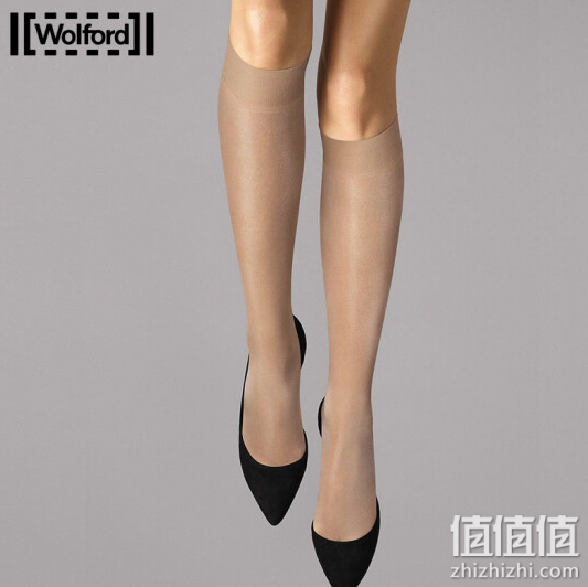 Wolford/沃尔福特SatinTouch20D女士黑及肤色修身小腿袜