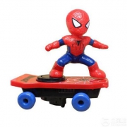 抖音同款热门玩具，万向不倒蜘蛛侠滑板车玩具