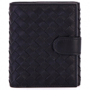 葆蝶家（BOTTEGA VENETA）  382576 V001N 1000 女士羊皮短款按扣钱包