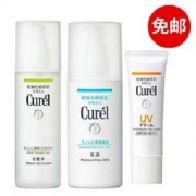 Curel 珂润 深层控油化妆水150ml+润浸柔和乳液120ml+润浸温和防晒霜SPF30 30g