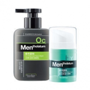 Mentholatum 曼秀雷敦 男士控油补水促销装（冰爽活炭洁面乳150ml+保湿水凝霜50ml）控油补水*2件