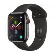 Apple 苹果 Watch Series 4智能手表（GPS+蜂窝网络款 44毫米深空灰色铝金属表壳 黑色运动型表带)