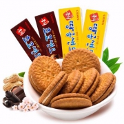 韩国进口，CROWN 克丽安 巧克力/花生夹心饼干70g*4盒*2件