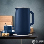 Prime会员专享镇店之宝，红点获奖产品 WMF 福腾宝 Impulse系列 蓝色 不锈钢保温壶1L*2个 赠WMF水果刀 ￥498包邮