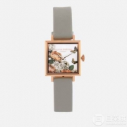 文艺小清新，Olivia Burton 女士花园时尚方形腕表