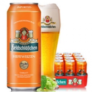 德国进口： feldschlobchen 费尔德堡 小麦白啤酒 500ml*24听整箱