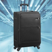 AMERICAN TOURISTER 美旅 经典简约商务防泼水万向轮密码锁登机行李箱 软箱20英寸大容量可扩展26B黑色