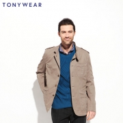 TONYWEAR 汤尼威尔 男士休闲麻棉西装外套