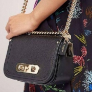 Coach 蔻驰 SWAGGER 20女士真皮链条单肩包