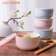 雅诚德 陶瓷日式带盖饭盒 590ml 2色