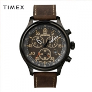 天美时（TIMEX）    T49905 男户外防水运动腕表 真皮表带 全盘夜光