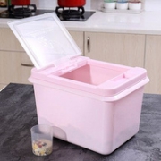 防尘防米虫！蜜蜜花 带盖 塑料米桶 10kg