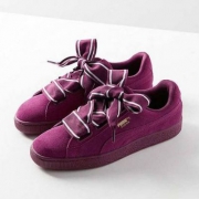 Uk5码，PUMA 彪马 Suede Heart Satin II 蝴蝶结板鞋  Prime会员免费直邮
