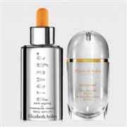 补货！Elizabeth Arden雅顿Prevage橘灿精华+小银蛋奇肌赋活精华液套装