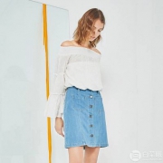 网易严选 女式基础牛仔短裙 2色