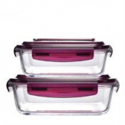 新低价： 克芮思托 保鲜盒套装 1000ml+380ml