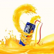 法国国民级饮料，Orangina 汲那 香橙混合果味汽水330ml*3听