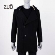 ZUO 男士单排扣长款风衣