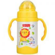 Fisher-Price 费雪 儿童真空吸管保温杯 300ML 黄色 *2件