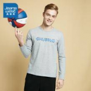 JEANSWEST 真维斯 73-171520 圆领印花长袖T恤*3件