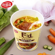 新品、非油炸：海福盛 咖喱牛肉 杯面 74g*6杯