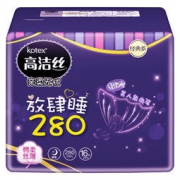 kotex 高洁丝 放肆睡 棉柔丝薄系列 亲亲棉夜用卫生巾 280mm 16片 *2件
