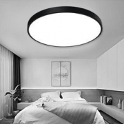 nvc-lighting 雷士照明 led吸顶灯 智能无极调光 圆形黑色 30W *2件