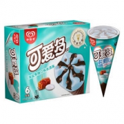 WALL‘S 和路雪 焦糖海盐口味 可爱多甜筒 6支装 396g *6件