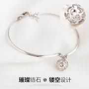 Silverage 银时代 双生花 925银细手镯 *3件
