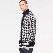 含80%羔羊毛，G-Star Raw Evalak Jacquard 男士羊毛混纺提花针织衫 L码 Prime会员免费直邮含税