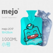 高颜值热水袋！mejo 超萌卡通热水袋暖水袋+绒布套 1000ml