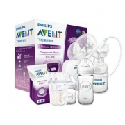 AVENT 新安怡 SCF903/01 两用单边吸奶器套装（玻璃奶瓶套装+乳垫+储奶袋 ）
