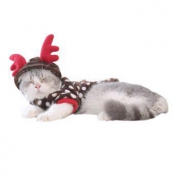 hoopet 华元宠具 波点麋鹿 猫咪变身装 S *3件