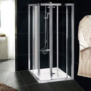 科勒（KOHLER）  K-17117T-L-0 白色奥帝安方型标准移门淋浴房
