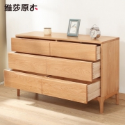 维莎 w0416 日式实木六斗橱